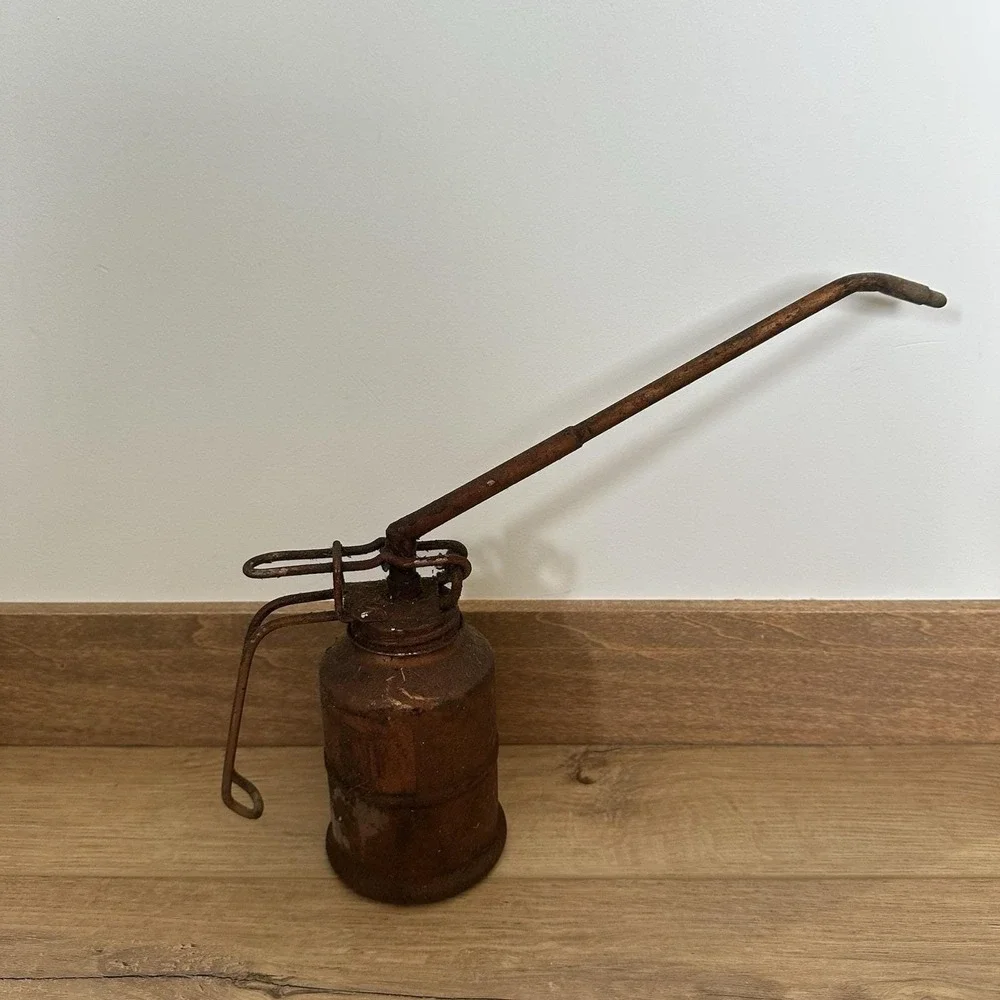Antique Symons Copper Oil Can Rocanvilla‎ Saskatchewan Canada Industrial Decor
